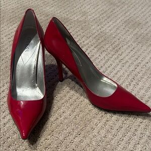 Guess Red Patent Leather Heels